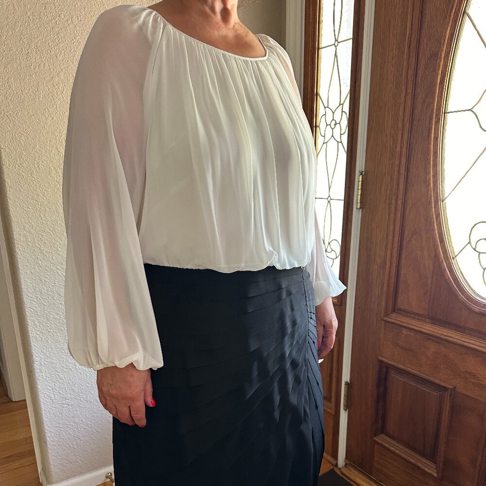 Black And White Womens Formal Evening Dress Size 20W